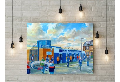 Falkirk FC Brockville Stadium 'Going to the Match' Wall Art Canvas